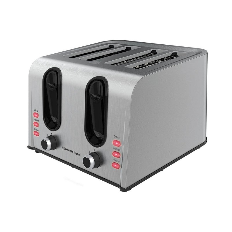 Bennett Read 1600W Premium Stainless Steel 4-Slice Toaster