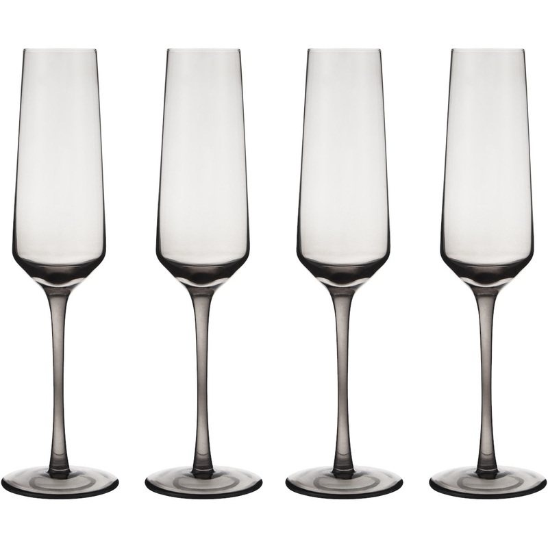 Russell Hobbs Smoky Champagne Glass - 4 x 230ml