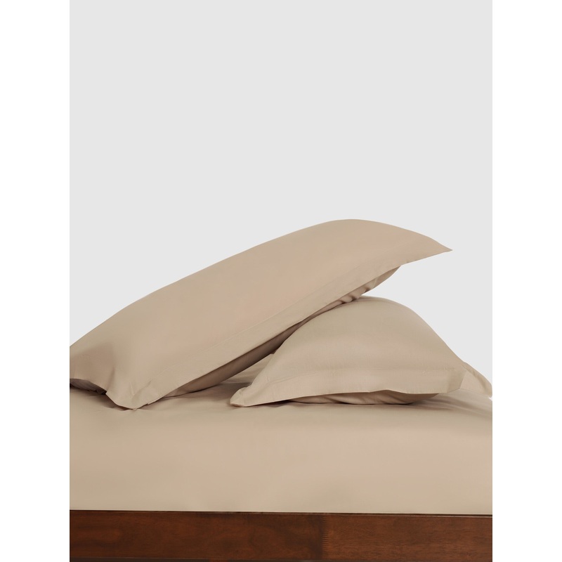 2 Pack 100% Cotton Percale Oxford King Pillowcases - 200TC