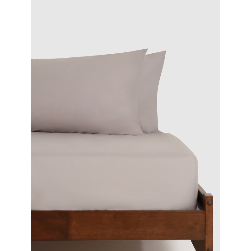 2 Pack 100% Cotton Percale Standard King Pillowcases - 200TC