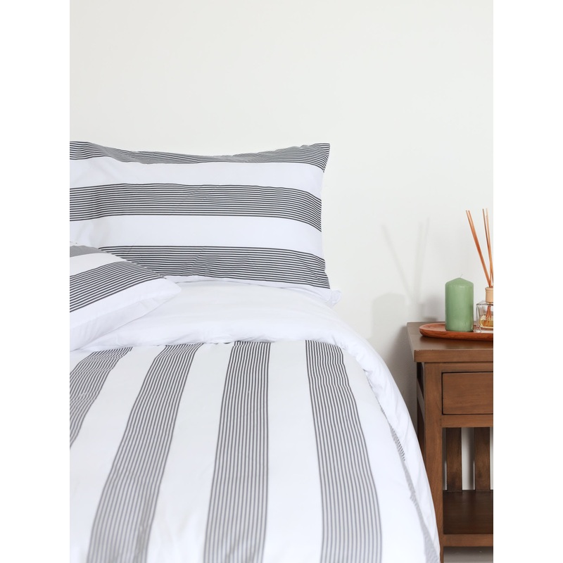 Broadstripe Duvet - Charcoal