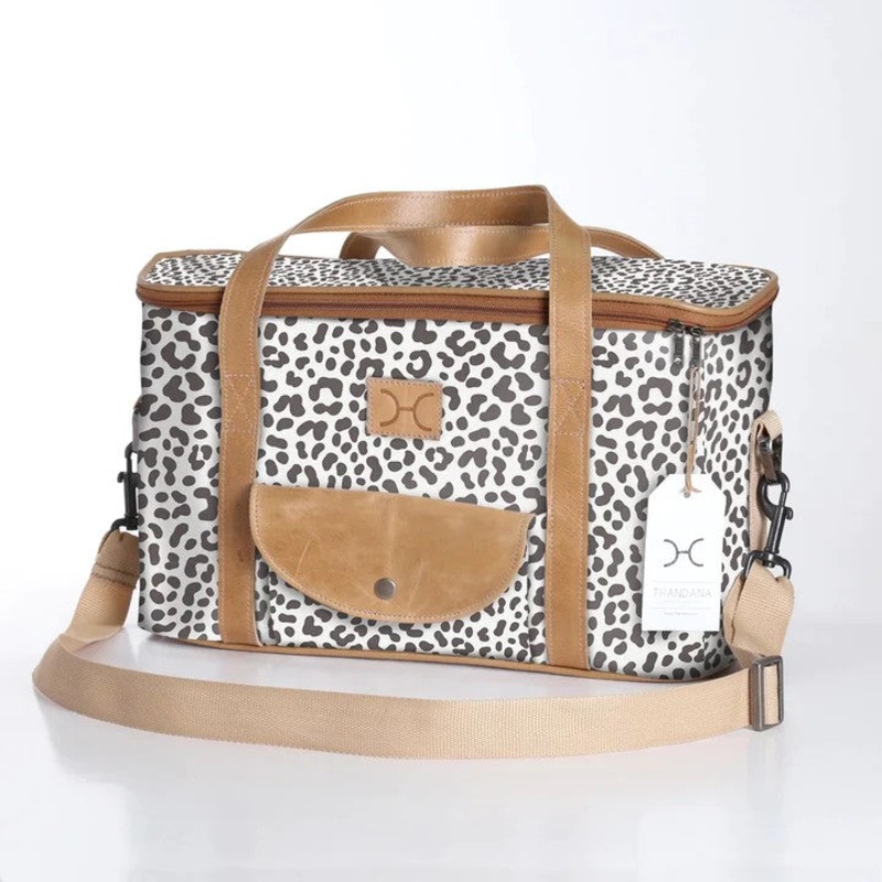 Caddy Cooler Bag Laminated Fabric - Cheetah