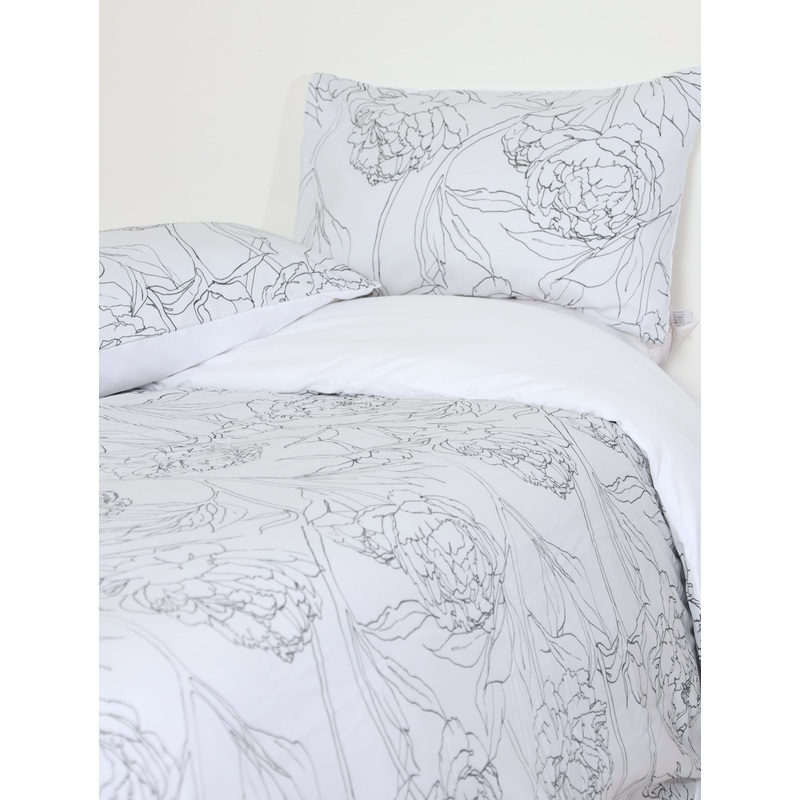 Filligree Floral Duvet - Off-White