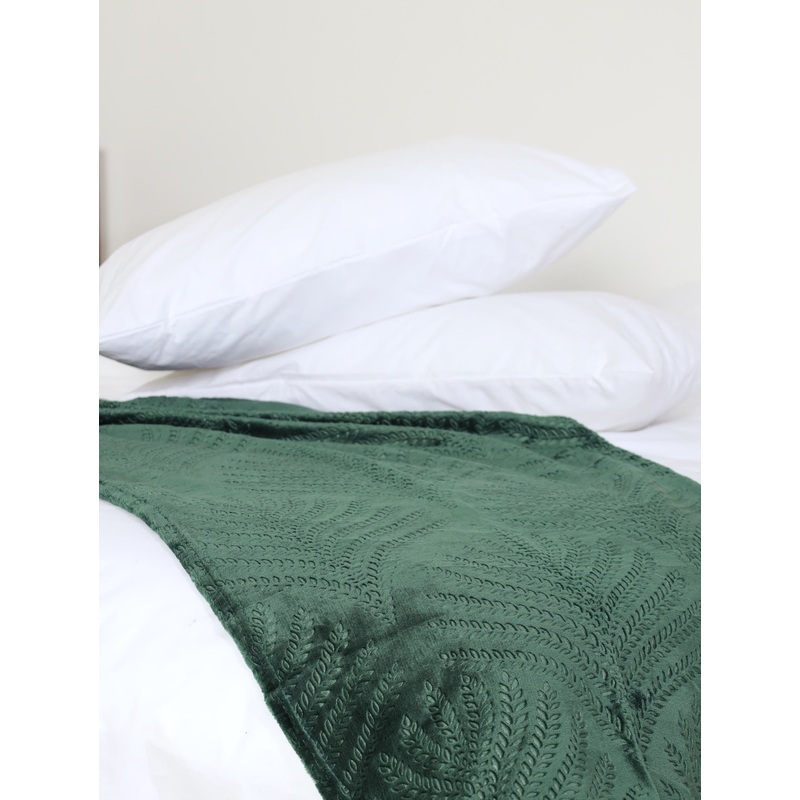 Leaf Embossed Blanket - 125cm X 150cm