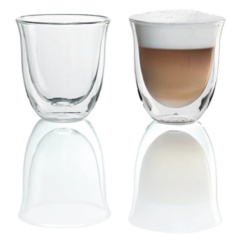 De'Longhi Double Walled Cappuccino Glasses - 2 Pack