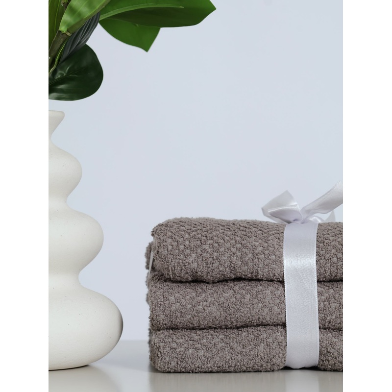 440GSM 2 Piece Hand And Bath Towels - Grey