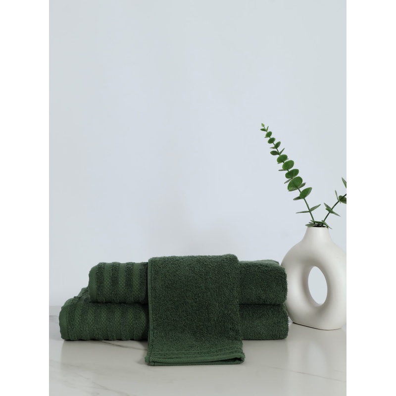 450GSM Ripple Flow Bath Towels - Forest Green