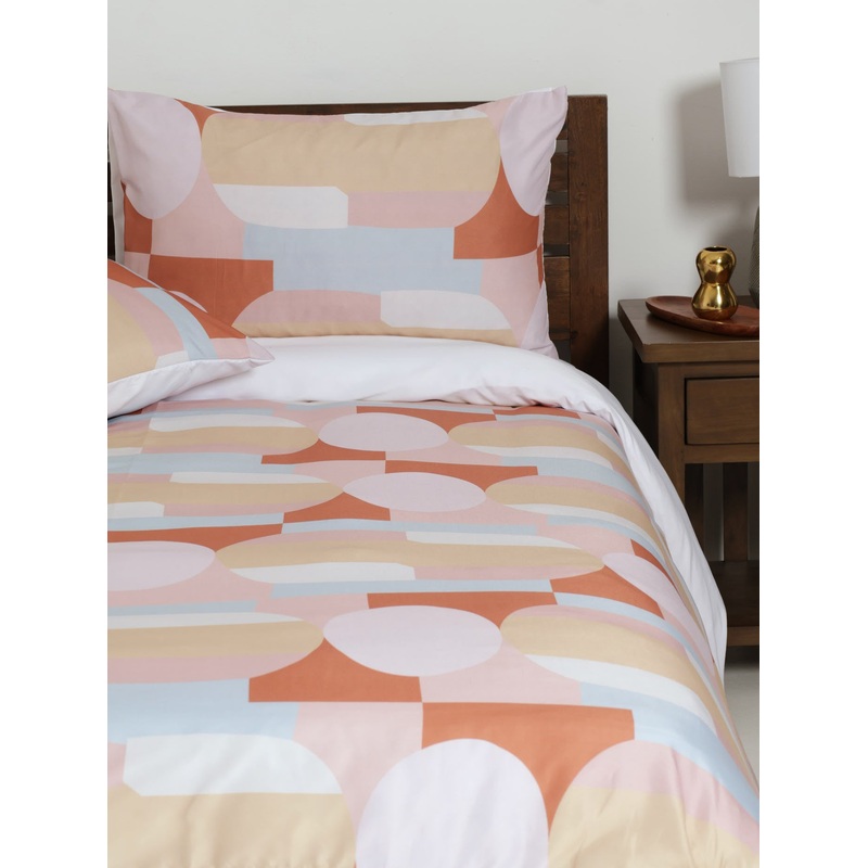 Abstract Block Printed Duvet Cover Set