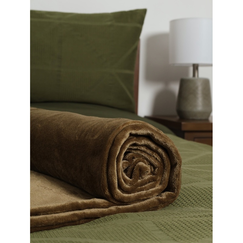 Coral Fleece Blanket - Emerald