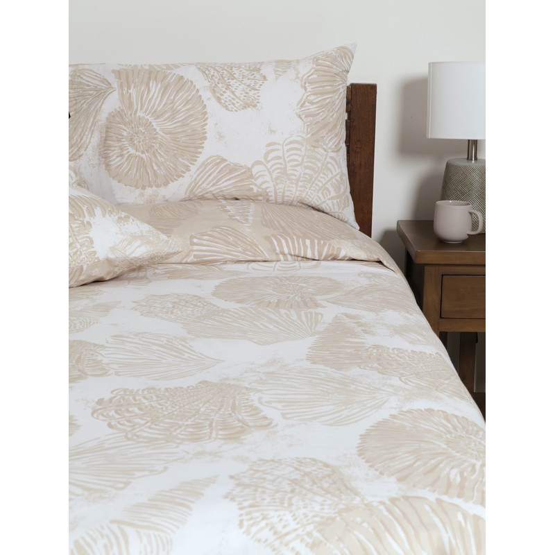 Cotton Mono Sea Shells Printed Duvet Cover Set