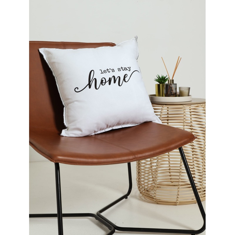 Let's Stay Home Printed Scatter Cushion