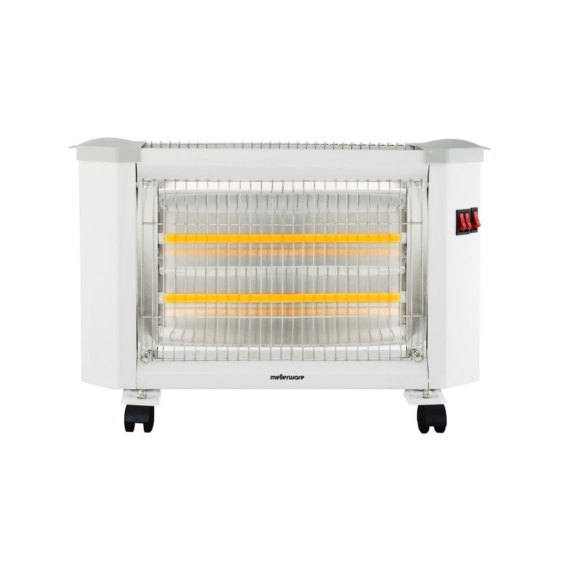 Mellerware Flare Heater Quartz Powder Coat White 5 Bar 2000W