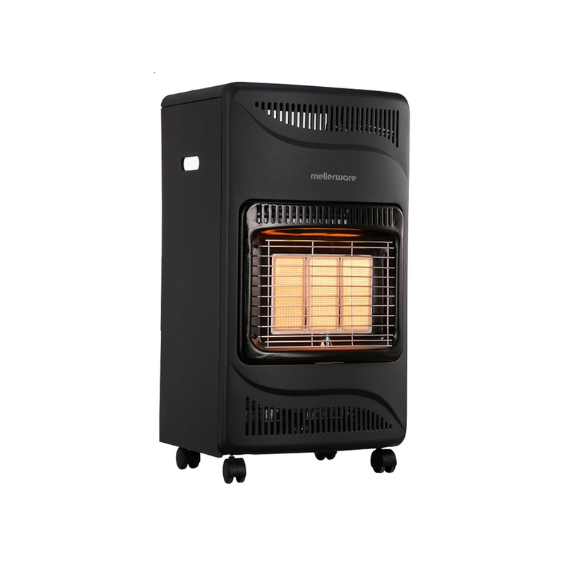 Mellerware Gas Heater Steel Black 3Heat Settings 4.2Kw