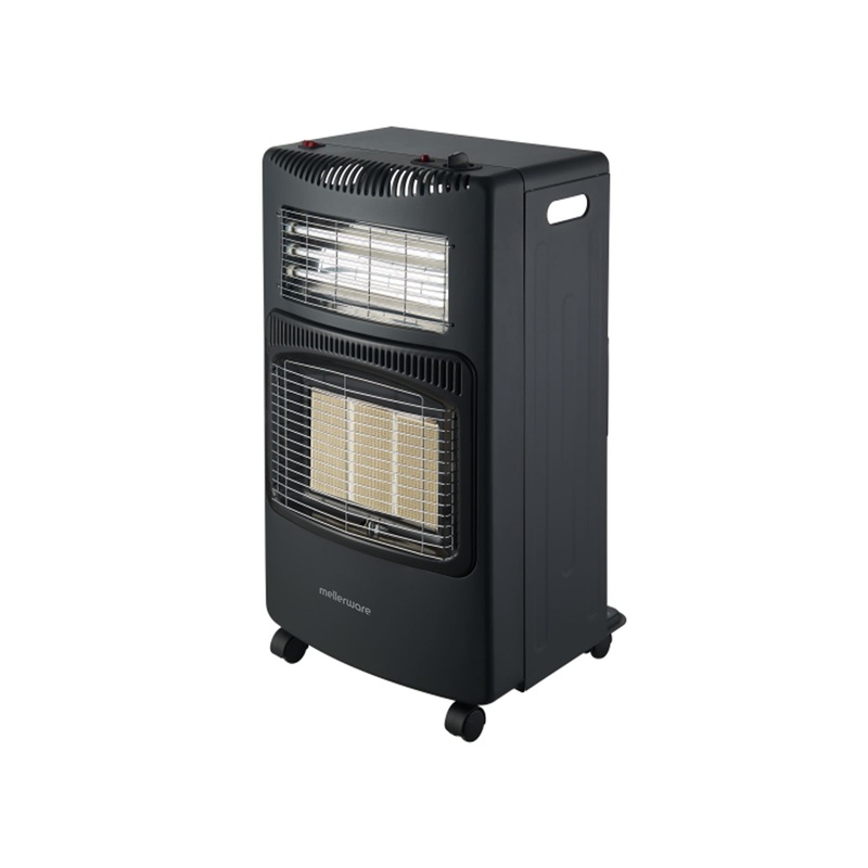 Mellerware Hybrid Heater Gas & Electric Adjustable Temperature Steel Black 3Bar 4.2Kw