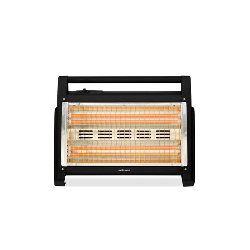 Mellerware Inferno Heater 2 Heat Settings Quartz Plastic Black 4 Bar 1600W