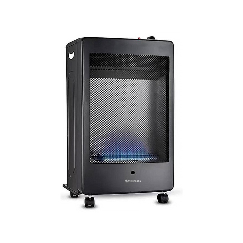 Taurus Cerulean Glow Heater Blue Flame Gas Steel Black 2Heat Settings 3.8Kw