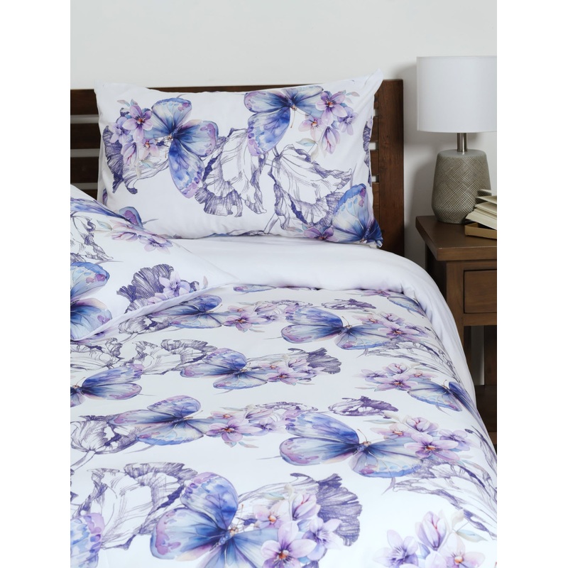 Watercolour Butterfly Printed Duvet Cover Set