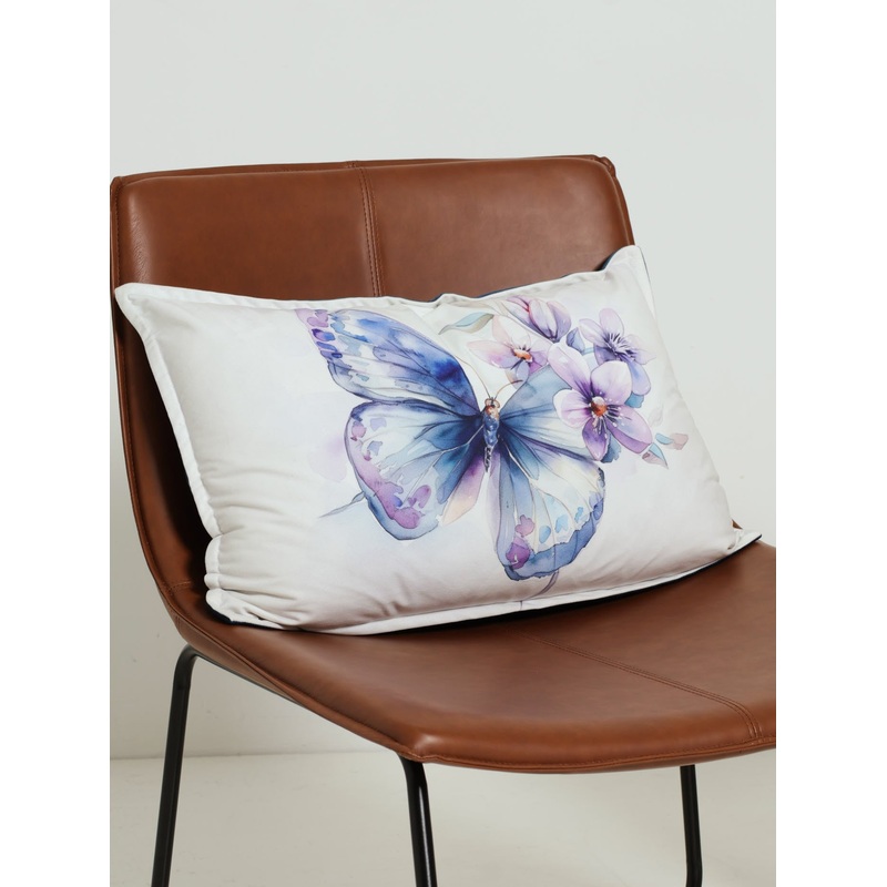 Watercolour Butterfly Printed Scatter Cushion