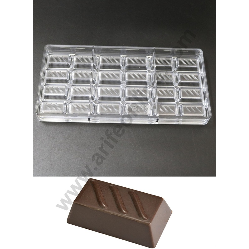 Cake Decor 24 Cavity Rectangle Shaped Polycarbonate Chocolate Mould SB-1024