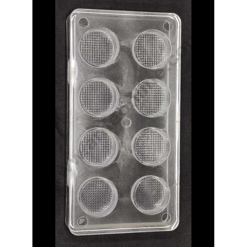 Cake Decor 8 Cavity Round Shape Small Polycarbonate Chocolate Mould