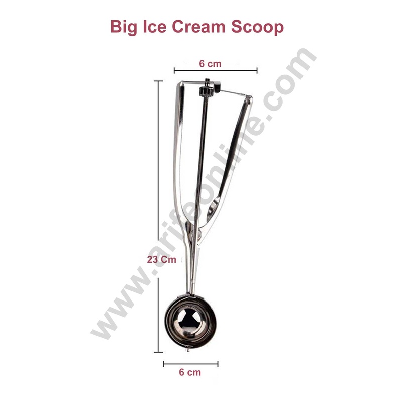 Cake Decor Big Stainless Steel Ice Cream Scoop Serving Spoon Scoop