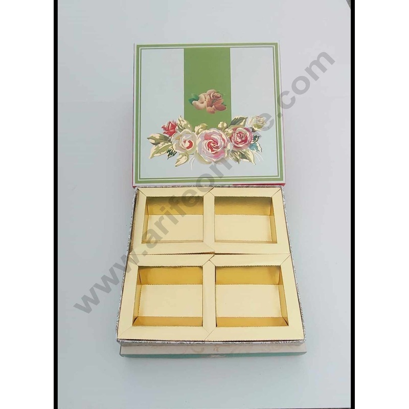 Cake Decor Diwali Boxes 8*8 Dry Fruit Boxes Chocolate Gift Sweet Box (SBBXD-6131D)