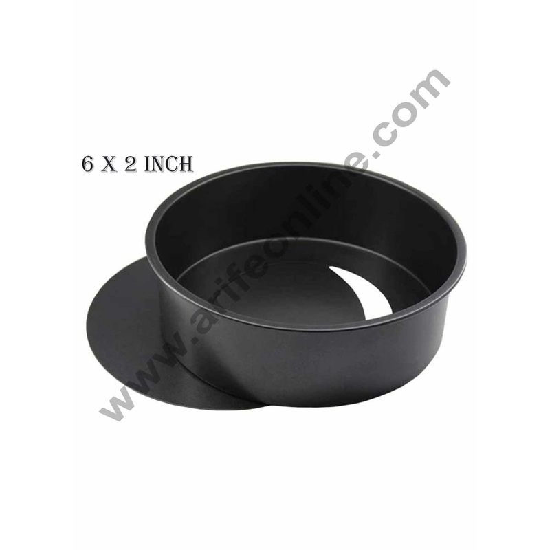 Cake Decor Loose Bottom Round Cake Mould Nonstick Cake Mould Removable Base Cake Mould 6 x 2 inch