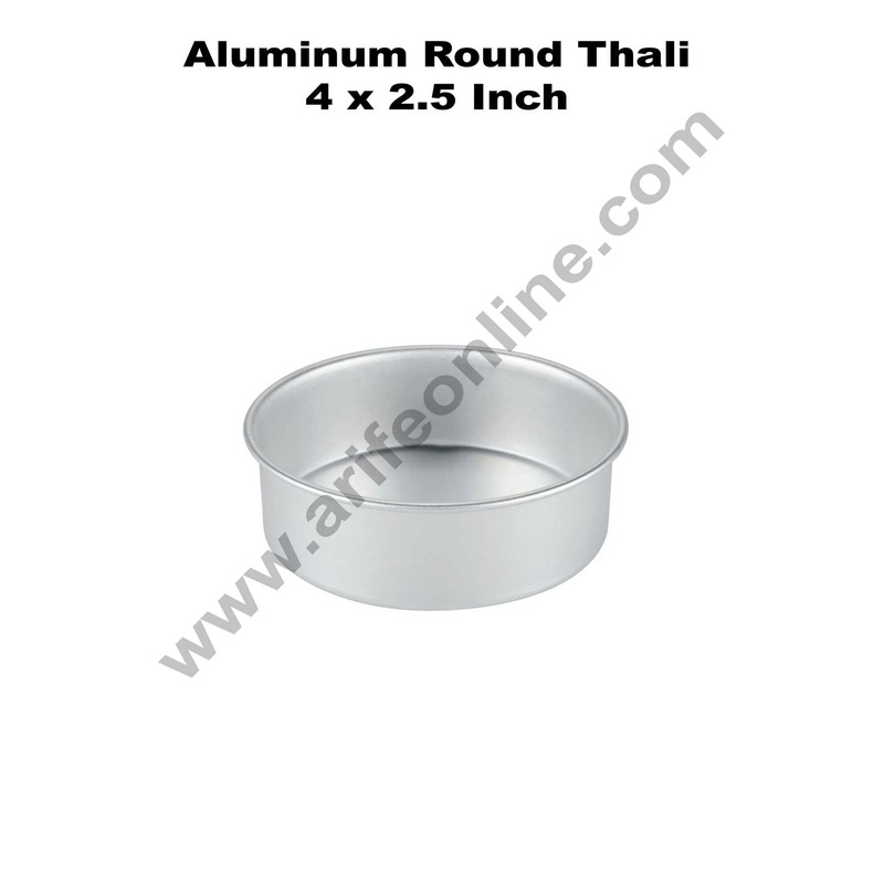 Cake Decor Round Aluminum Cake Mould Thali 4in x 2.5in