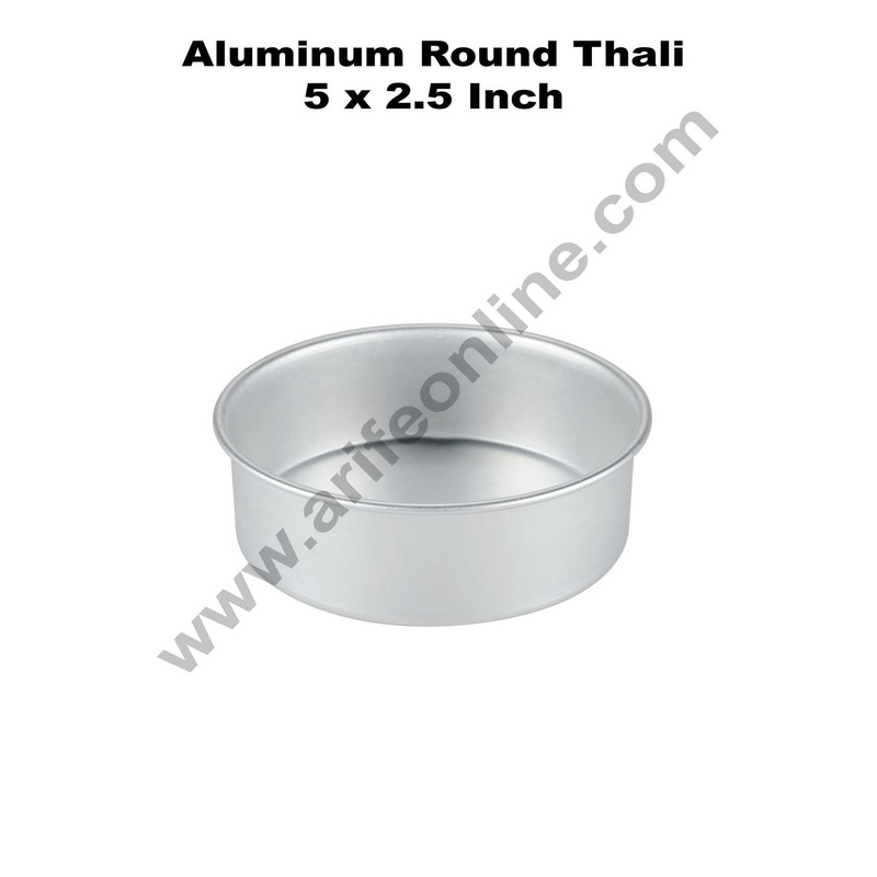 Cake Decor Round Aluminum Cake Mould Thali 5 in x 2.5in