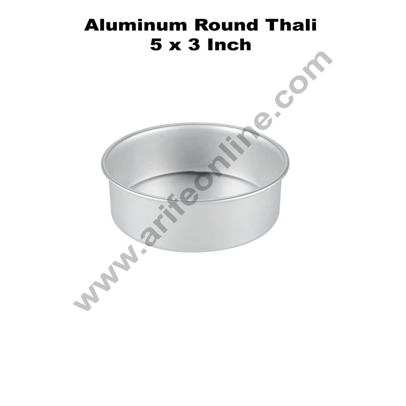 Cake Decor Round Aluminum Cake Mould Thali 5 in x 3 inch