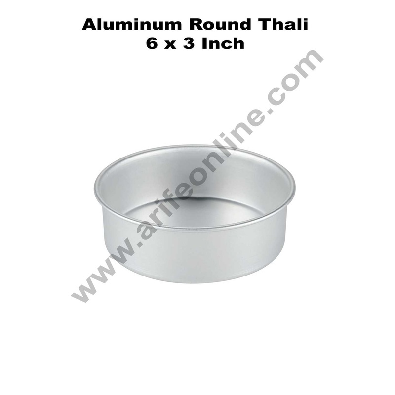 Cake Decor Round Aluminum Cake Mould Thali 6 in x 3 inch