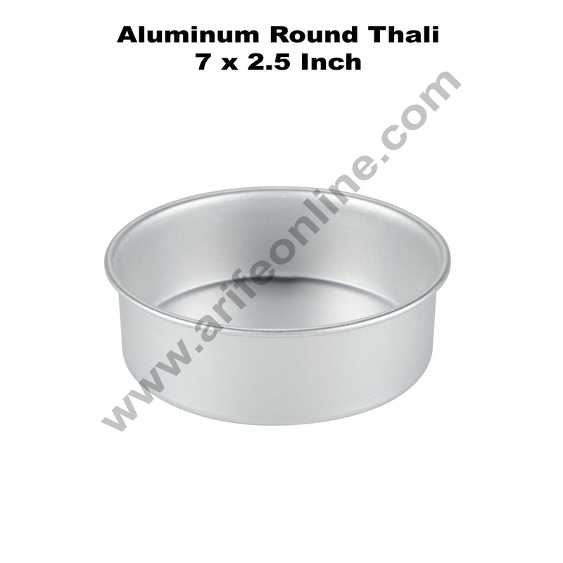 Cake Decor Round Aluminum Cake Mould Thali 7 in x 2.5in