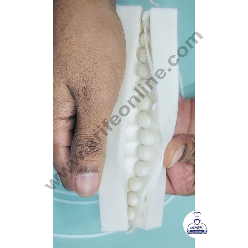 Cake Decor Silicon 1Pc 3D Bead Pearl Silicone Fondant Mold Cake Edge Decoration Marzipan Mould SBSP-460