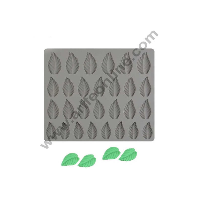 Cake Decor Silicon 28 Cavity Leaf Design Chocolate Mould, Ice Mould, Chocolate Decorating Mould
