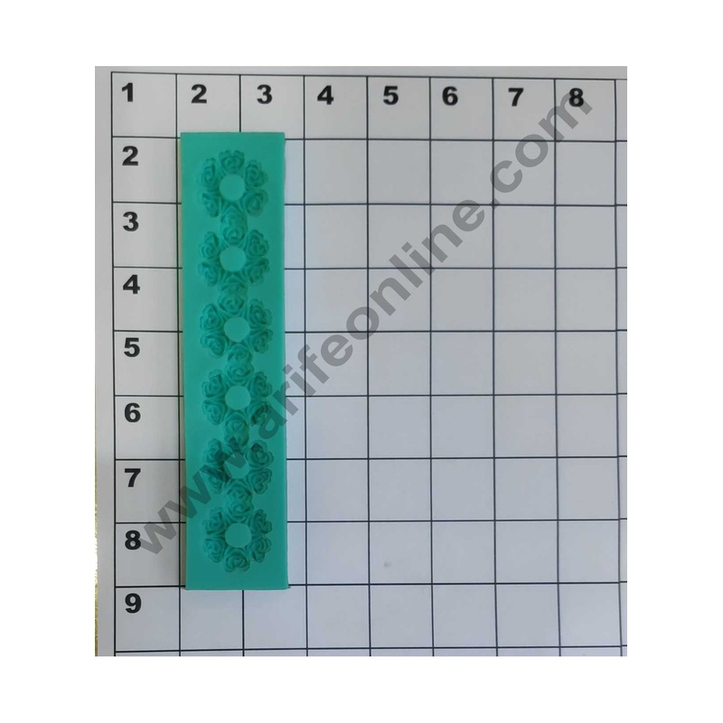 Cake Decor Silicon 6 Cavity Rose Lace Pattern Silicone Fondant Mould Marzipan Mould SBSP-606