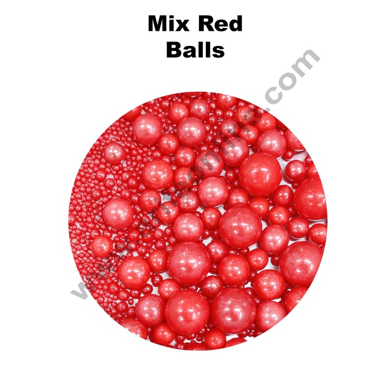 Cake Decor Sugar Candy - Mix Red Balls Candy