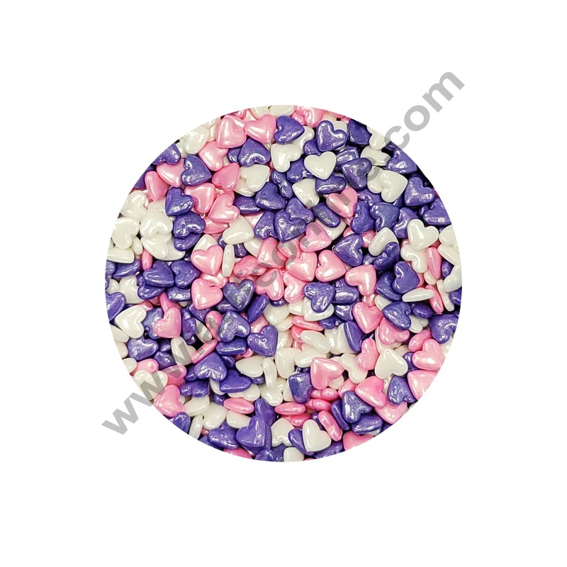 Cake Decor Sugar Candy - Multi Color Heart Pink White Purple Candy