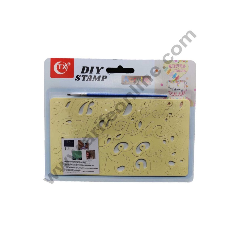 Cake Decor Upper Case Alphabet  Acrylic Diy Stamp Embossed Fondant Cake Decorating ABC-011