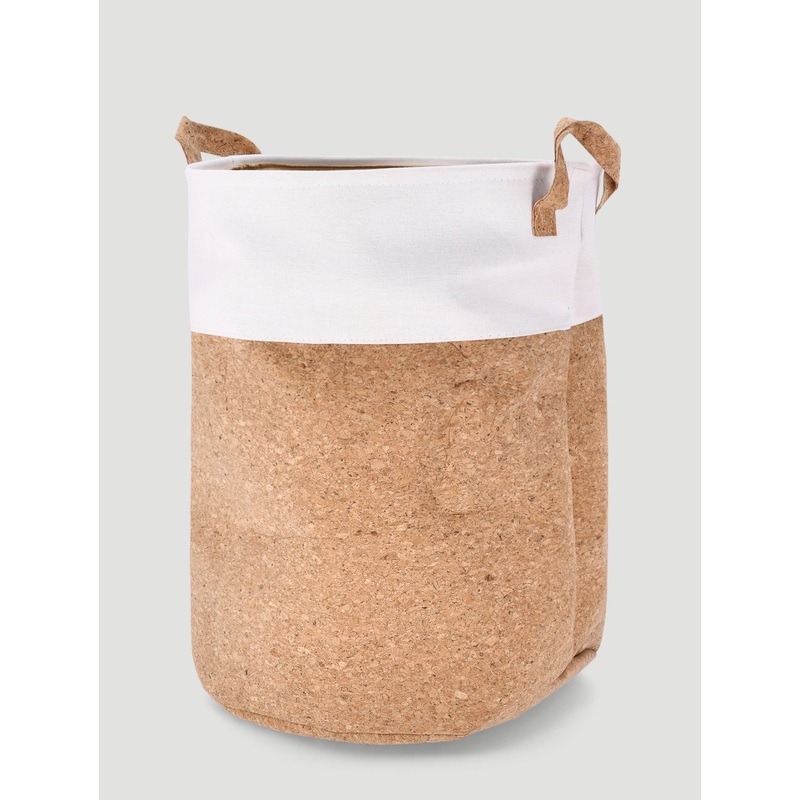 EVA-Bonded Linen Fabric And Cork Fabric Laundry Basket