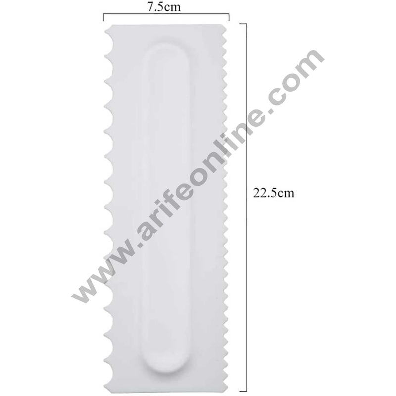 Cake Decor 1pc Plastic Icing Zig Zag Comb, Cake Edge Side Decorating Tools Scraper Smoother Icing Fondant Cake