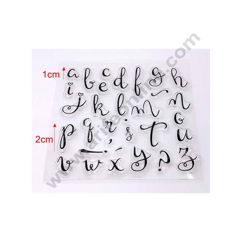 Cake Decor 1pc Silicone Lowercase Alphabet Scrapbook Diy Rubber Stamp Clear Stamp Transparent Stamp Handmade Card Stamp