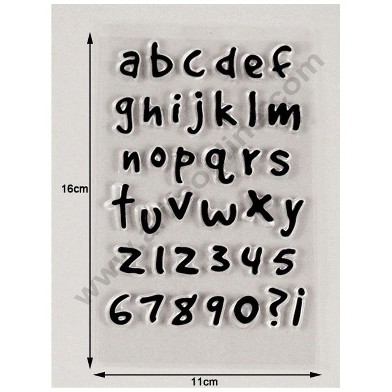 Cake Decor 1pc Silicone Lowercase Alphabet With Number Scrapbook Diy Rubber Stamp Clear Stamp Transparent Stamp Handmade Card Stamp