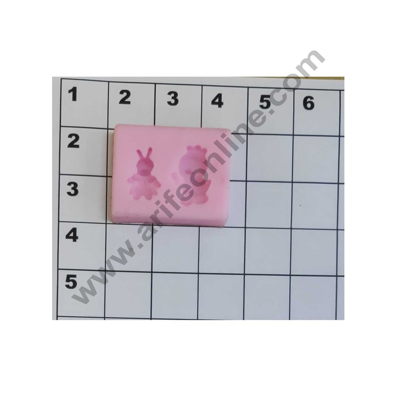 Cake Decor 2 Cavity Silicon Toys Shape Fondant Clay Marzipan Cake Decoration Mould