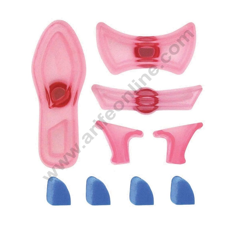 Cake Decor 6Pc Plastic Lady's Miniature Shoe Cutter Mold Icing Cookie Biscuit Fondant Embosser