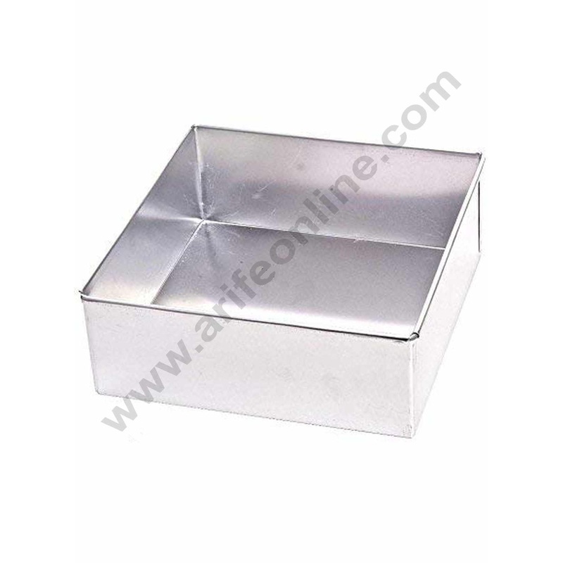 Cake Decor Aluminum Square Cake Mould - 7 in x 2.5 in