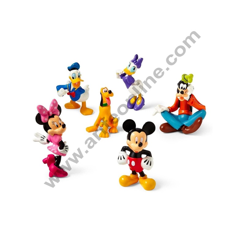 Cake Decor Mickey Minnie Mouse Daisy Donald Pluto Goofy 6 Figure Set Clubhouse Figure