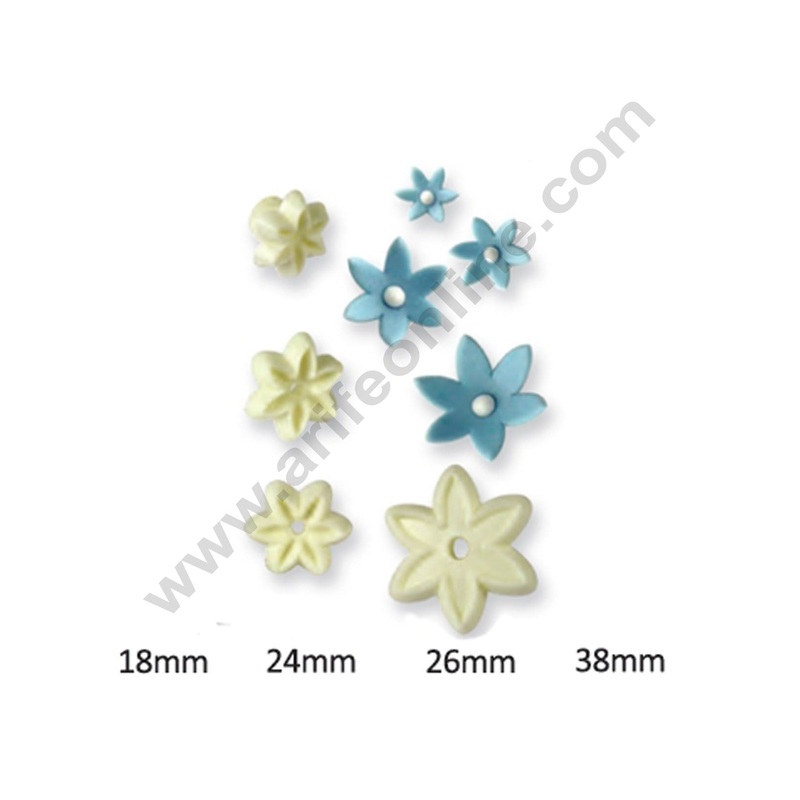Cake Decor Patchwork Cutters 6 Petal Daisy Patchwork Cookie Cutter Plastic Sugarcraft Cake Decorating Tools