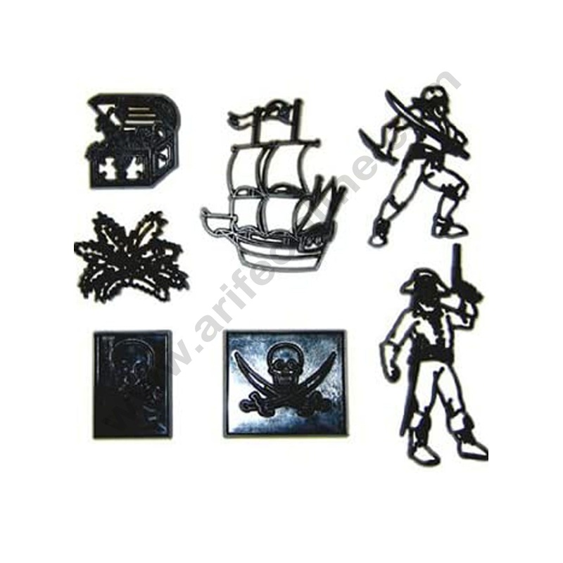 Cake Decor Patchwork Cutters Pirates Set Patchwork Cookie Cutter Plastic Sugarcraft Cake Decorating Tools