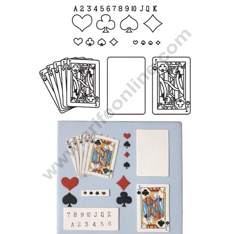 Cake Decor Patchwork Cutters Playing Card Set Patchwork Cookie Cutter Plastic Sugarcraft Cake Decorating Tools