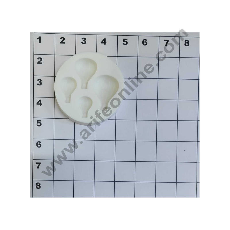 Cake Decor Silicon 4 Cavity Hot Air Baloon Silicone Fondant Mould Marzipan Mould